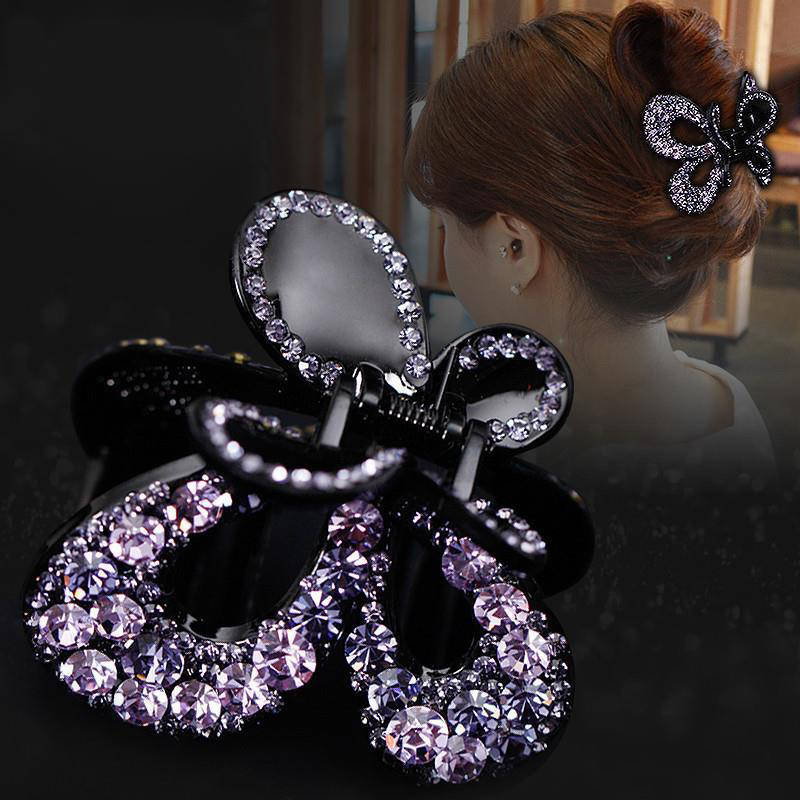 Butterfly Hair Claw - Rhinestone Shine