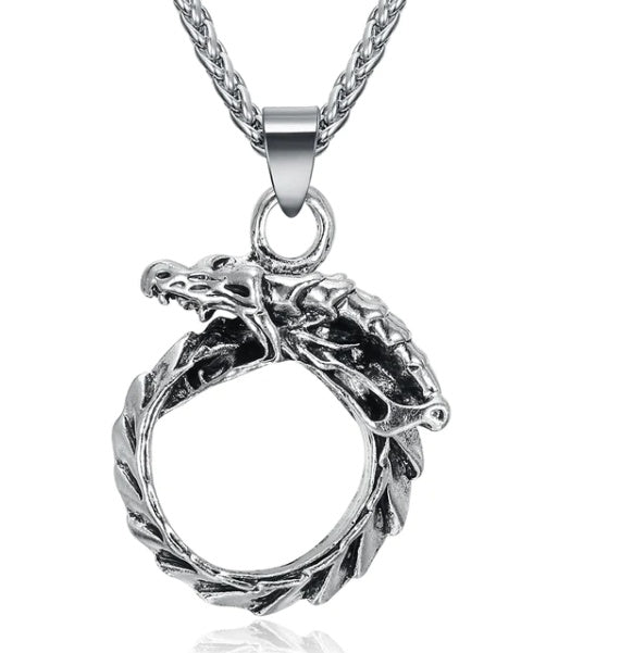 Vintage Nordic Rune Necklaces For Men (Stainless Steel)